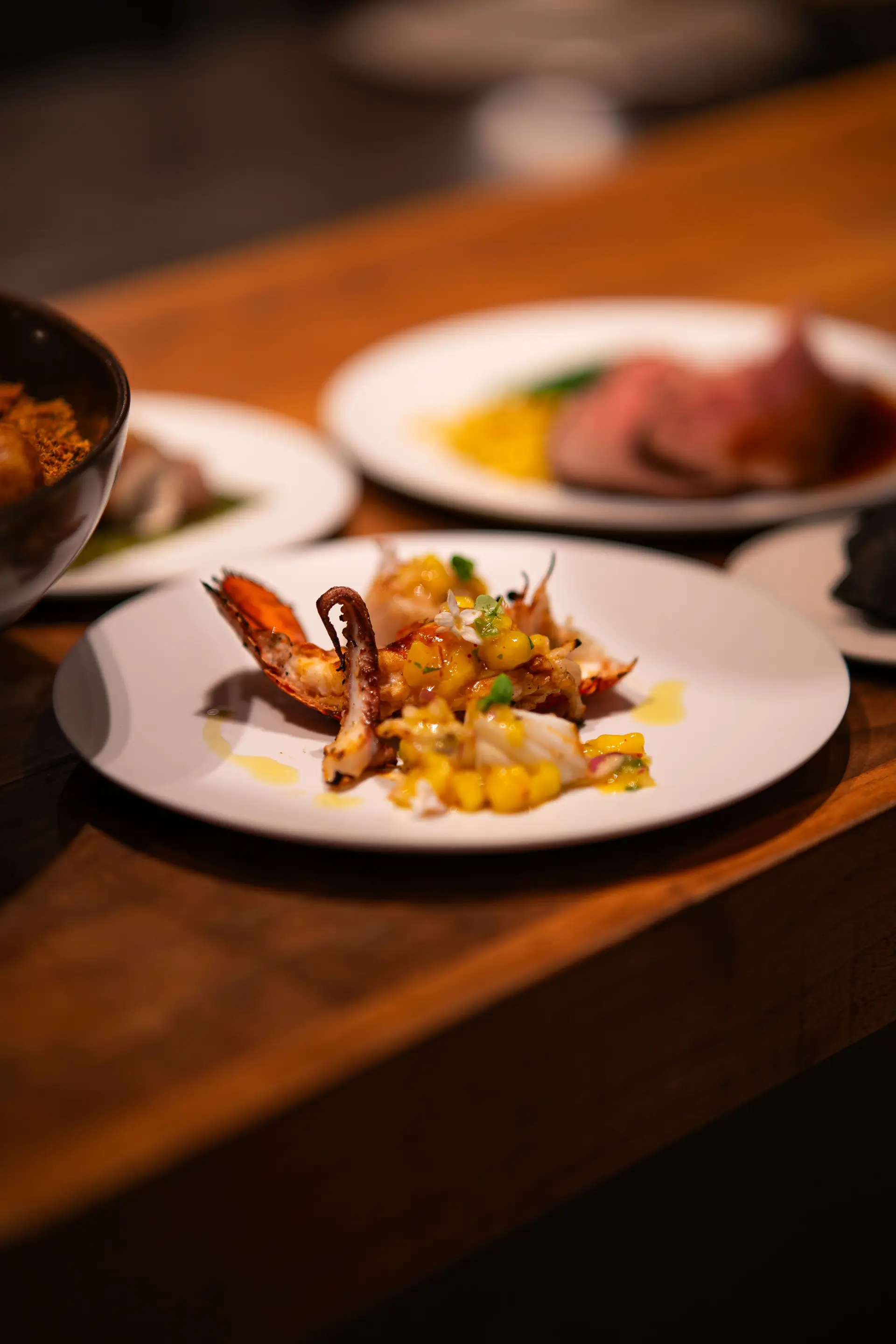 Exquisite seafood plating